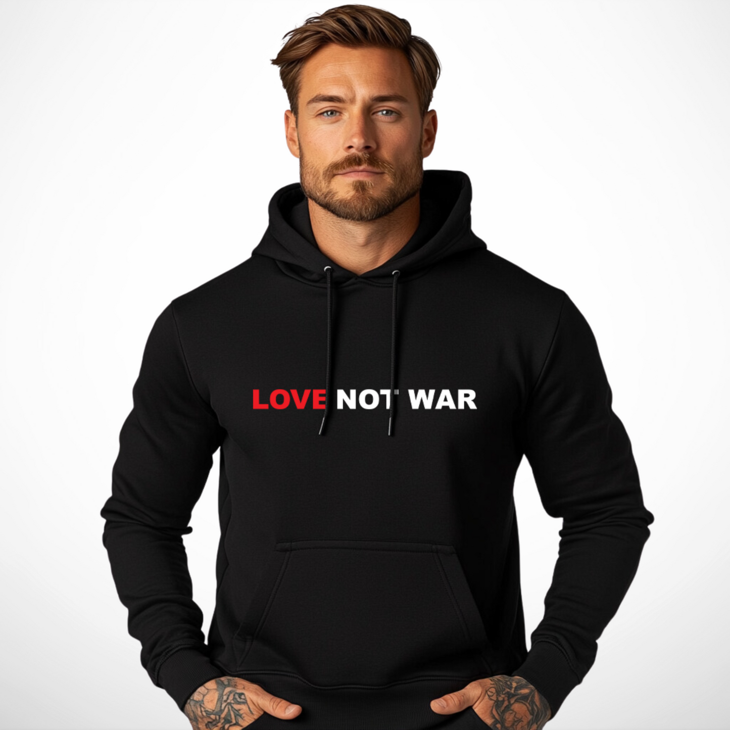 Love Not War Hoodie – Statement Clothing for Peace Advocates