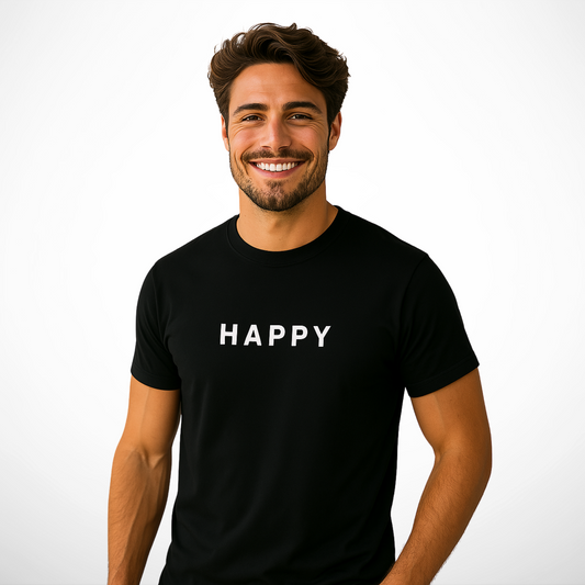Happy T-shirt – Statement Clothing for a Positive Mindset
